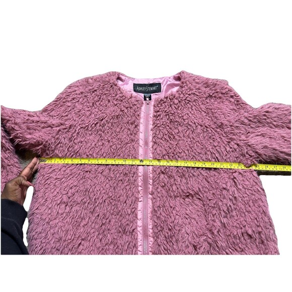 Ashley Stewart Teddy Jacket Women’s 14/16 Barbie Pink Fluffy Bratz Material Girl - Picture 5 of 7